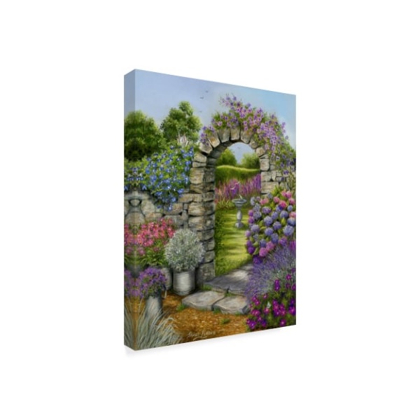 Janet Pidoux 'Cottage Garden Arch' Canvas Art,14x19